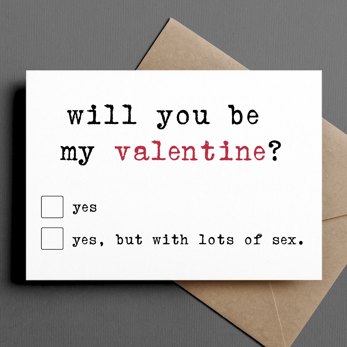 Will You Be My Valentine? Card– Alair Gift Shop