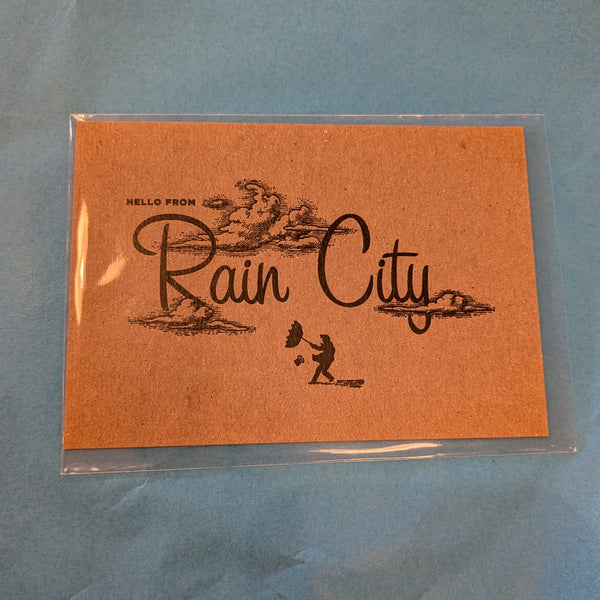 Hello From Rain City Postcard