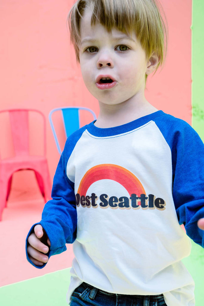 Kids West Seattle Rainbow Baseball Tee